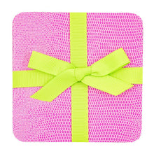 Load image into Gallery viewer, Front view of our Pink Lizard Coasters