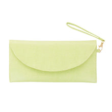 Load image into Gallery viewer, Front view of our Green Lizard Foldover Clutch