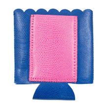 Load image into Gallery viewer, Front view of our Navy Lizard Pocket Koozie