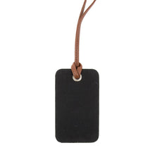 Load image into Gallery viewer, Front view of our Black Men Luggage Tag