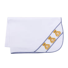 Load image into Gallery viewer, Our Navy Bear Smocked Blanket