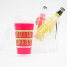 Load image into Gallery viewer, Lifestyle view of "Out of Office" Versed Tumbler