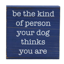 Load image into Gallery viewer, Front view of our Navy 4x4 Pet Block