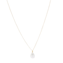 Load image into Gallery viewer, Front view of our Teardrop Classic Pearl Necklace