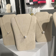 Load image into Gallery viewer, Lifestyle view of our Classic pearl necklaces