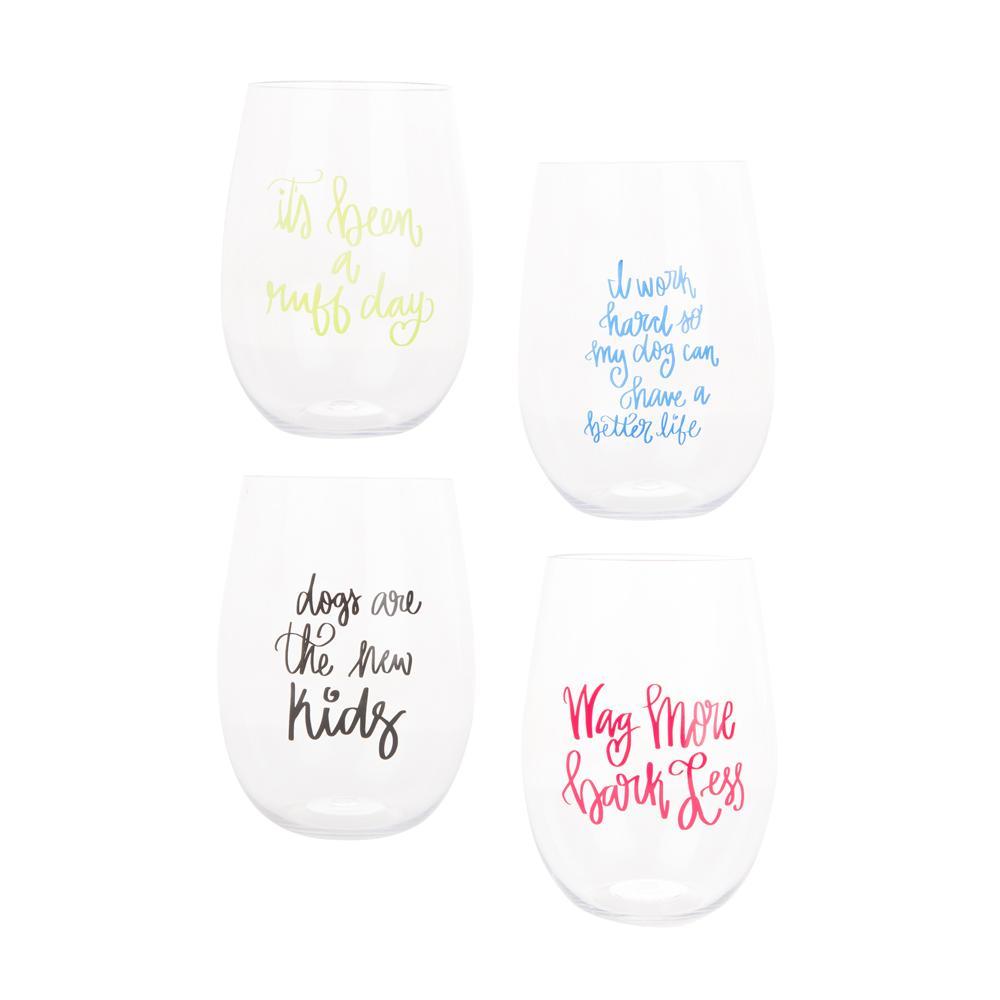 Trouble Fun Acrylic Wine Glasses – Mainstreet Collection Online
