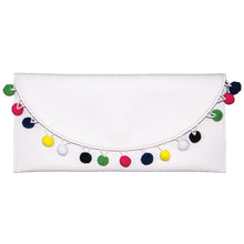 Load image into Gallery viewer, White Pom Pom Clutch