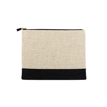 Load image into Gallery viewer, Linen Flat Zipper Pouch