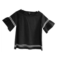 Load image into Gallery viewer, Front view of our Black Ric Rac Shirt