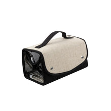 Load image into Gallery viewer, Linen Roll Up Cosmetic/Accessory Organizer