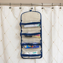 Load image into Gallery viewer, Linen Roll Up Cosmetic/Accessory Organizer