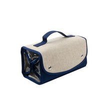 Load image into Gallery viewer, Linen Roll Up Cosmetic/Accessory Organizer