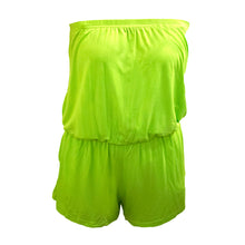 Load image into Gallery viewer, Front view of our Lime Romper