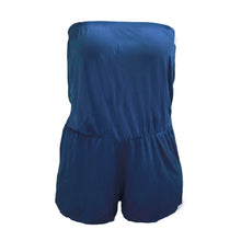 Load image into Gallery viewer, Front view of our Navy Romper