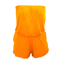 Load image into Gallery viewer, Front view of our Orange Romper