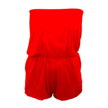 Load image into Gallery viewer, Front view of our Red Romper