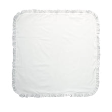 Load image into Gallery viewer, Front view of our White Ruffle Blanket