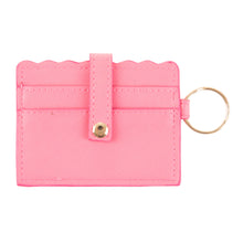 Load image into Gallery viewer, Crosshatch Scallop Card Holder Keychain