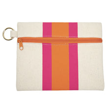 Load image into Gallery viewer, Front view of the orange and pink pouch
