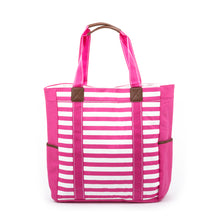 Load image into Gallery viewer, Pink Stripe Beach Tote