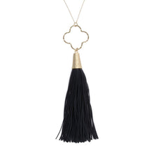 Load image into Gallery viewer, Spring Quatrefoil Tassel Necklaces
