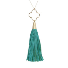 Load image into Gallery viewer, Spring Quatrefoil Tassel Necklaces