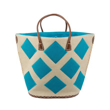 Load image into Gallery viewer, Straw Diamond Tote Bag