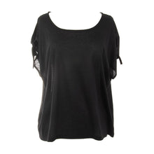 Load image into Gallery viewer, Front view of our Black Tie Sleeve Shirt