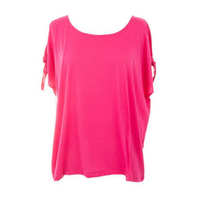 Load image into Gallery viewer, Front view of our Pink Tie Sleeve Shirt