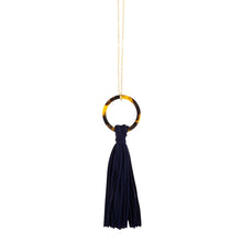 Load image into Gallery viewer, Tortoise Circle Tassel Necklace