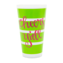 Load image into Gallery viewer, Front view of "Cheers Y'all" Versed Tumbler
