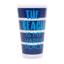 Load image into Gallery viewer, Front view of "The Beach is My Happy Place" Versed Tumbler