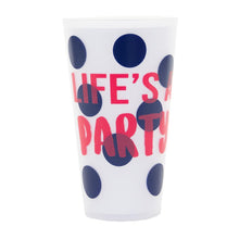 Load image into Gallery viewer, Front view of "Life's a Party" Versed Tumbler
