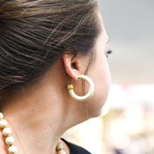 Load image into Gallery viewer, Wood Hoop Earrings
