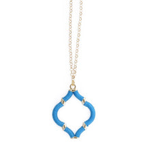 Load image into Gallery viewer, Turquoise Wrapped Quatrefoil Necklace