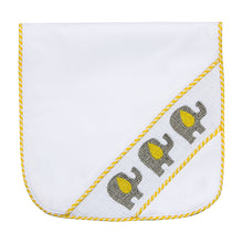 Load image into Gallery viewer, Our smocked Yellow Elephant Burp Cloth