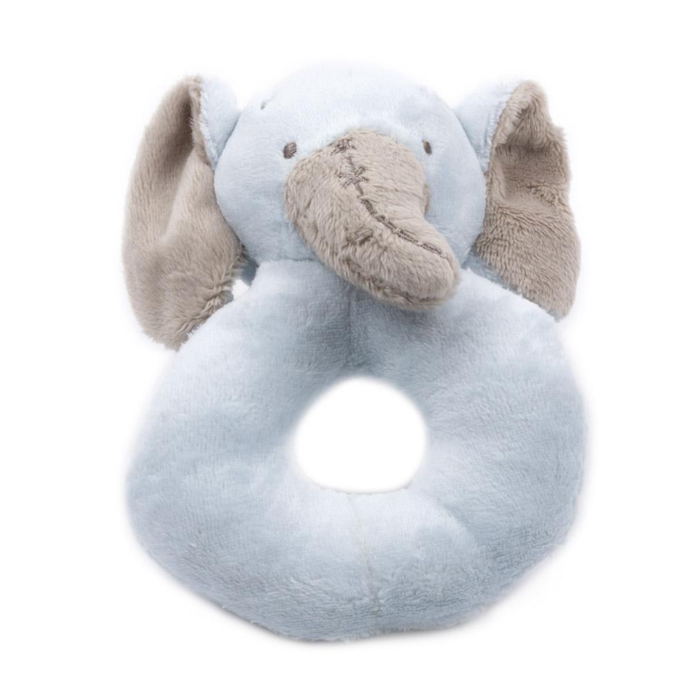 Mainstreet Collection Online Blue Elephant Plush Rattle