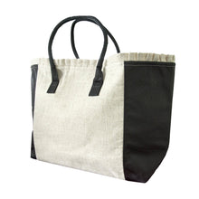 Load image into Gallery viewer, Linen Ruffle Weekender Tote Bag