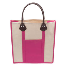 Load image into Gallery viewer, Pink canvas tote with handle