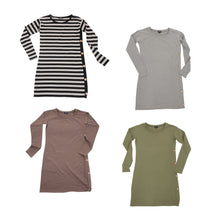 Load image into Gallery viewer, Front view of our Long Sleeve Button Dresses
