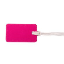 Load image into Gallery viewer, back side of pink luggage tage