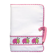 Load image into Gallery viewer, Front view of our Hot Pink Ladybug Smocked Photo Album