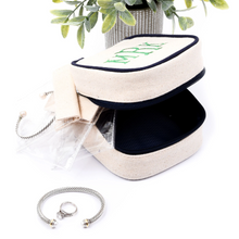 Load image into Gallery viewer, Canvas Square Jewelry Case