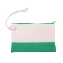 Load image into Gallery viewer, Green & Natural Canvas Rope Pouch