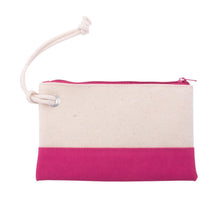 Load image into Gallery viewer, Pink & Natural Canvas Rope Pouch