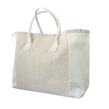Load image into Gallery viewer, White Linen Weekender Tote