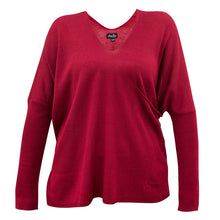 Load image into Gallery viewer, Crimson red pocket sweater