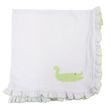 Load image into Gallery viewer, Alligator Ruffle Blanket
