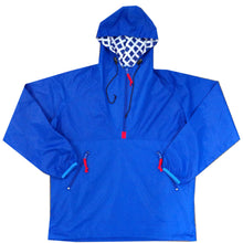 Load image into Gallery viewer, Front view of the blue raincoat

