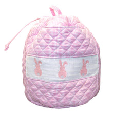 Load image into Gallery viewer, Smocked Pink Bunny Ditty Bag
